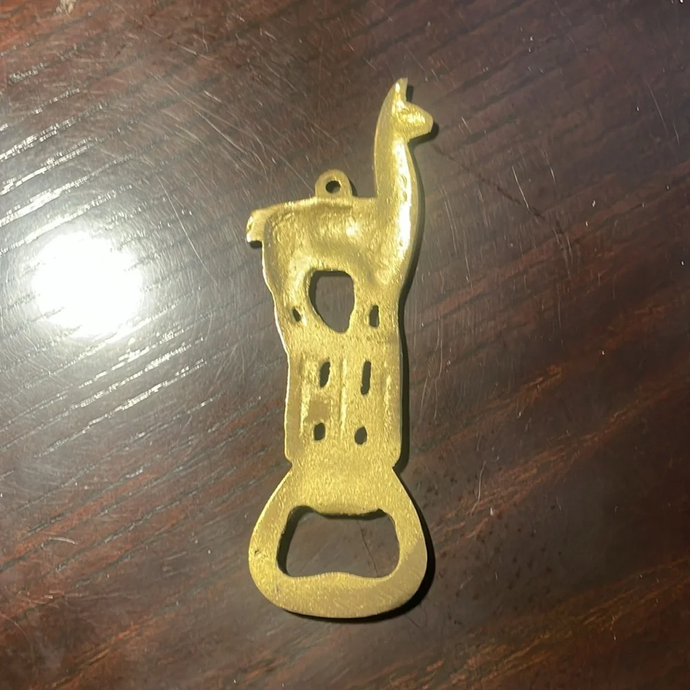 Vintage Gold Tone Llama Bottle Opener